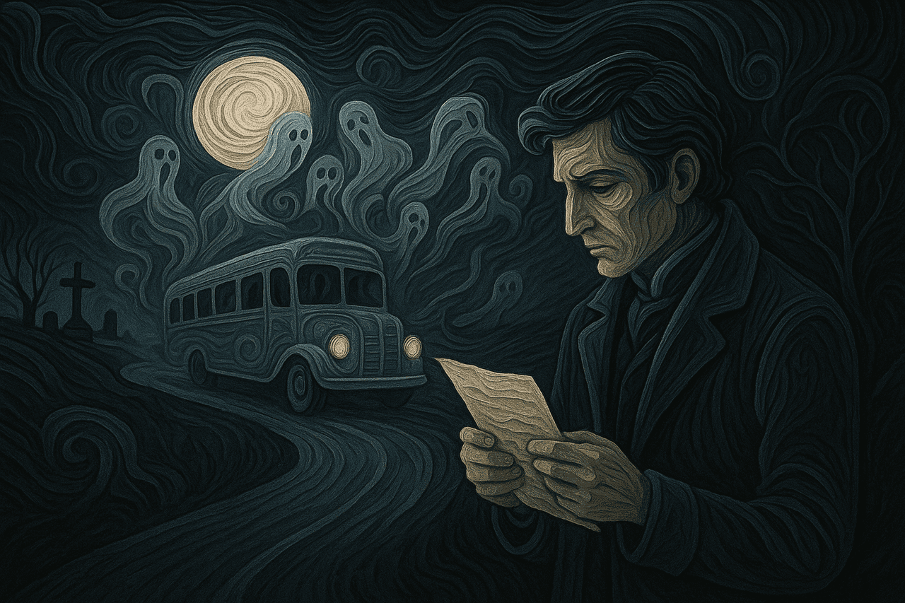 Ilustracion de El bus fantasma