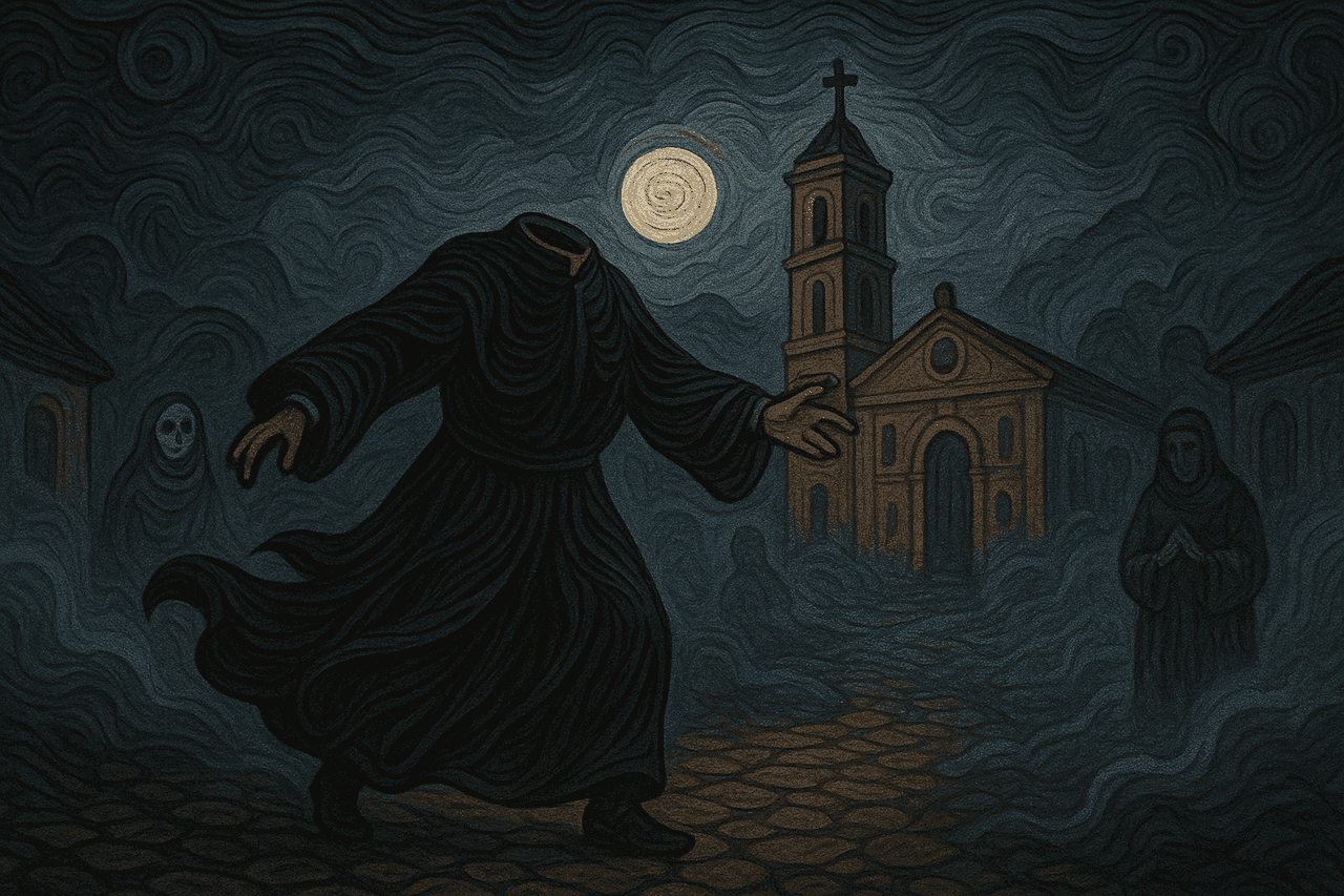 Ilustracion de El cura sin cabeza