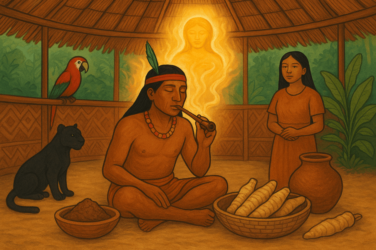 Ilustracion de la comunidad Huitotos