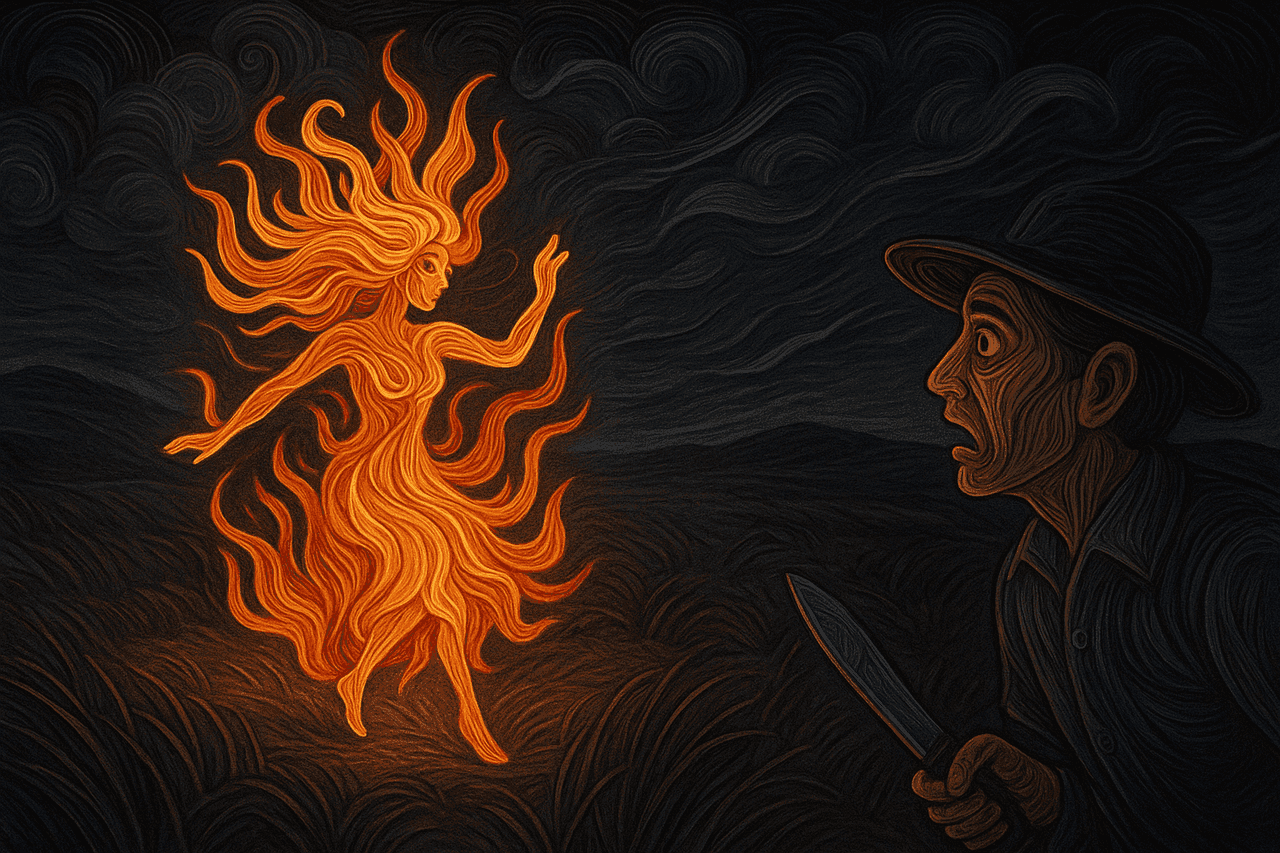 Ilustracion de La bola de fuego