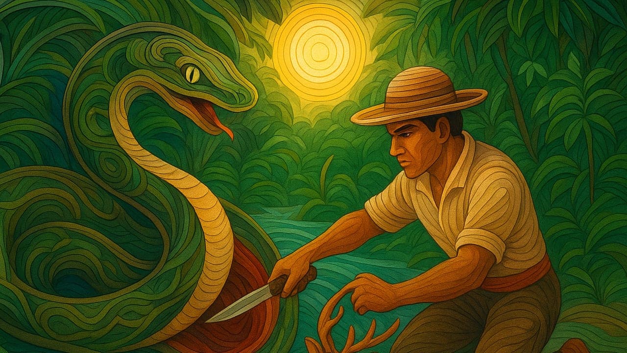 Ilustracion de La cobra grande