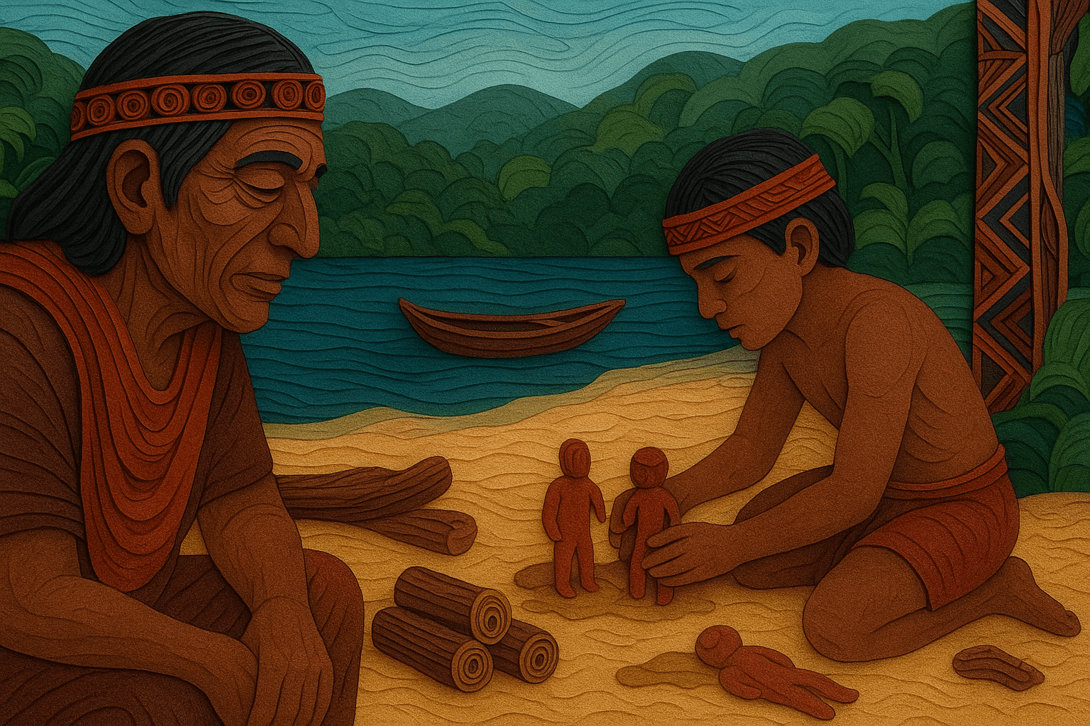 Ilustración de Las Manos de Barro