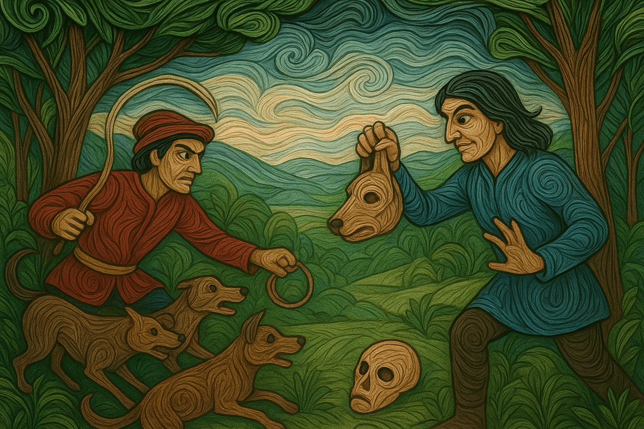 Ilustración de Mico y Nansi