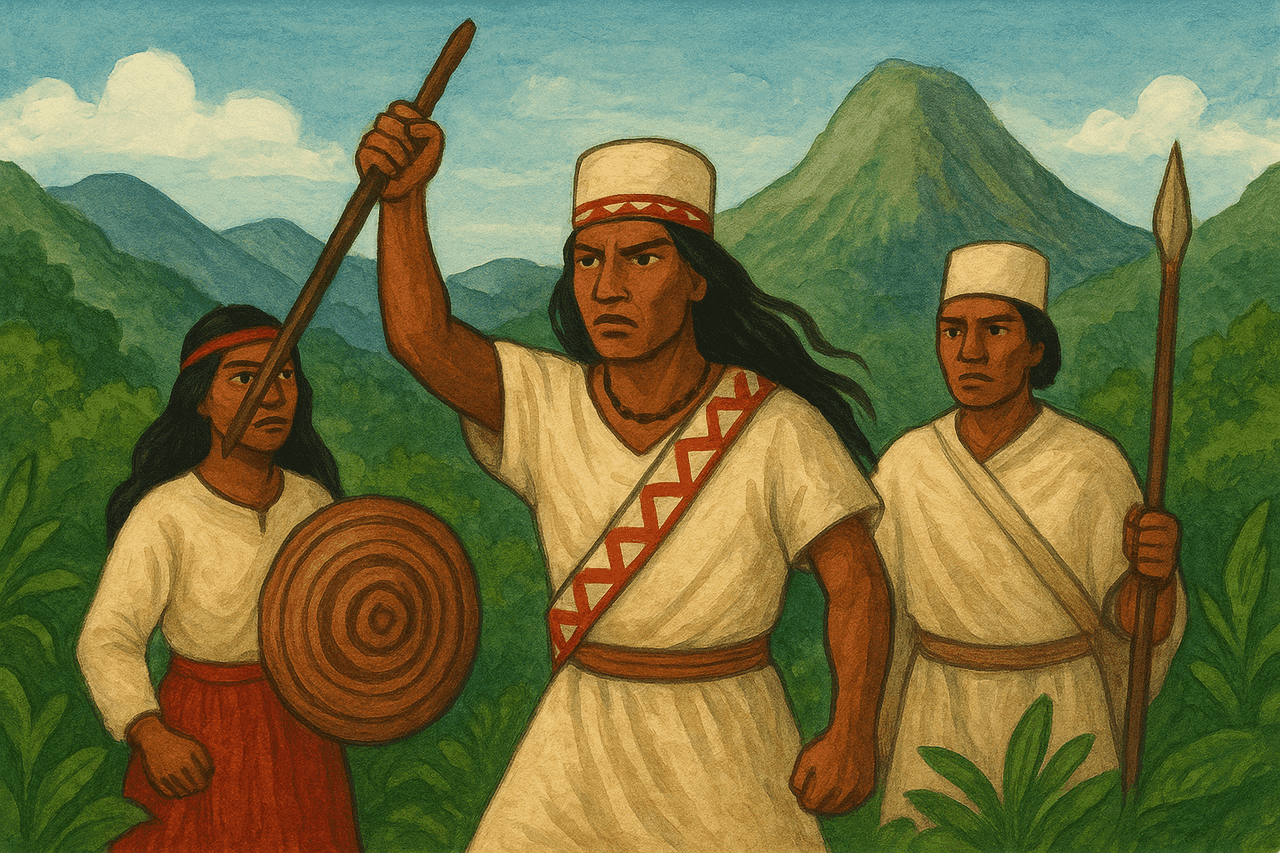 Ilustracion de la comunidad Nasa - Paeces