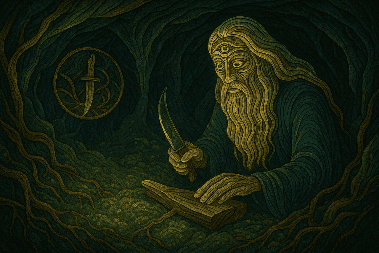 Ilustracion de El hijo de Karagabí y la gente subterránea