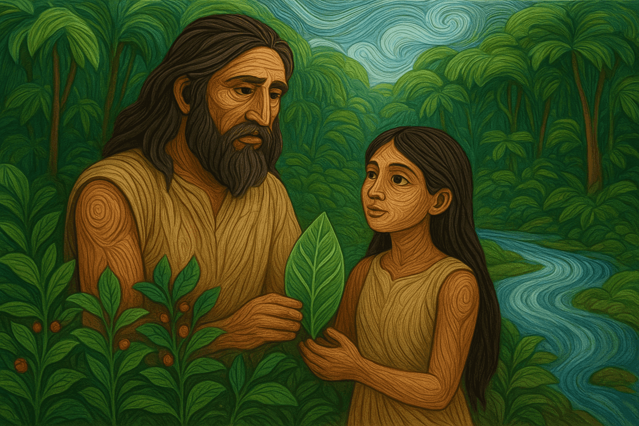 Ilustracion de El origen de la coca