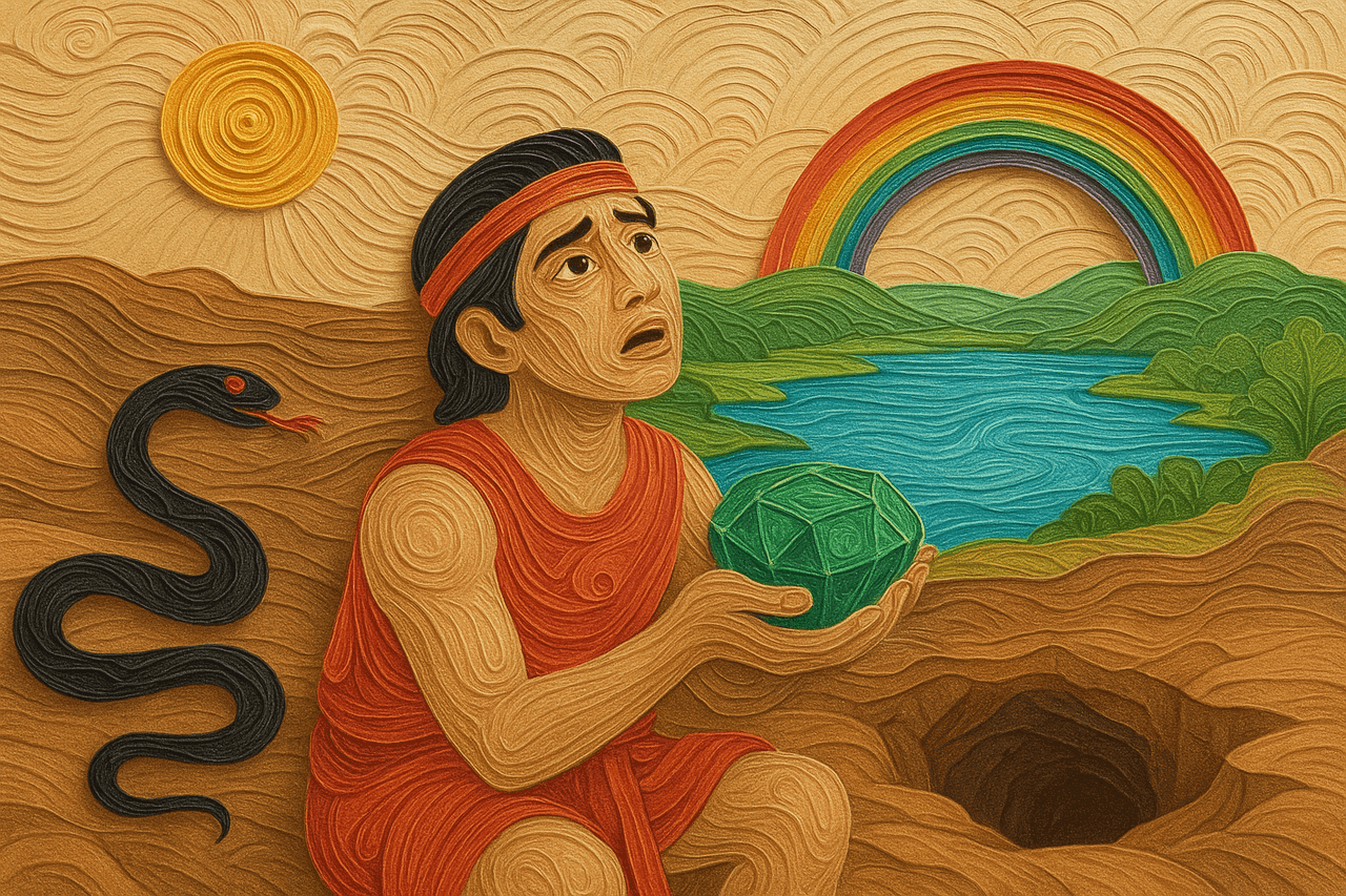 Ilustración de El origen del lago Tota