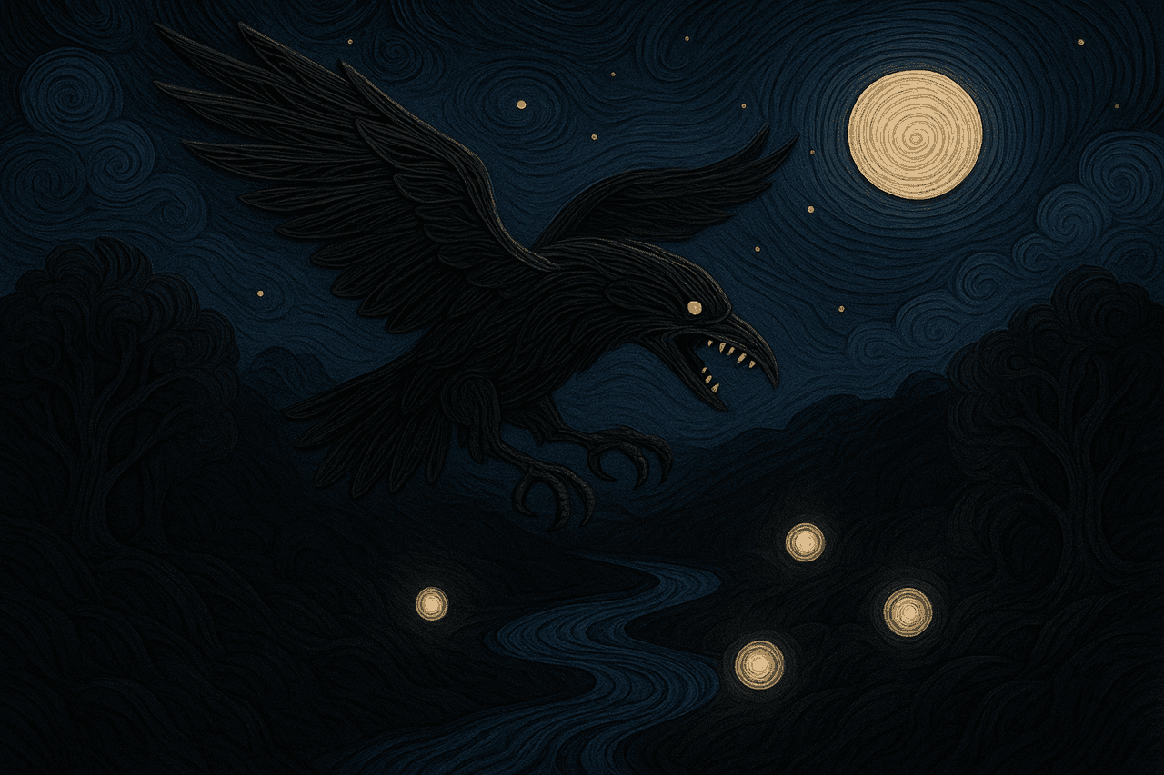 Ilustracion de El pájaro que se come las almas