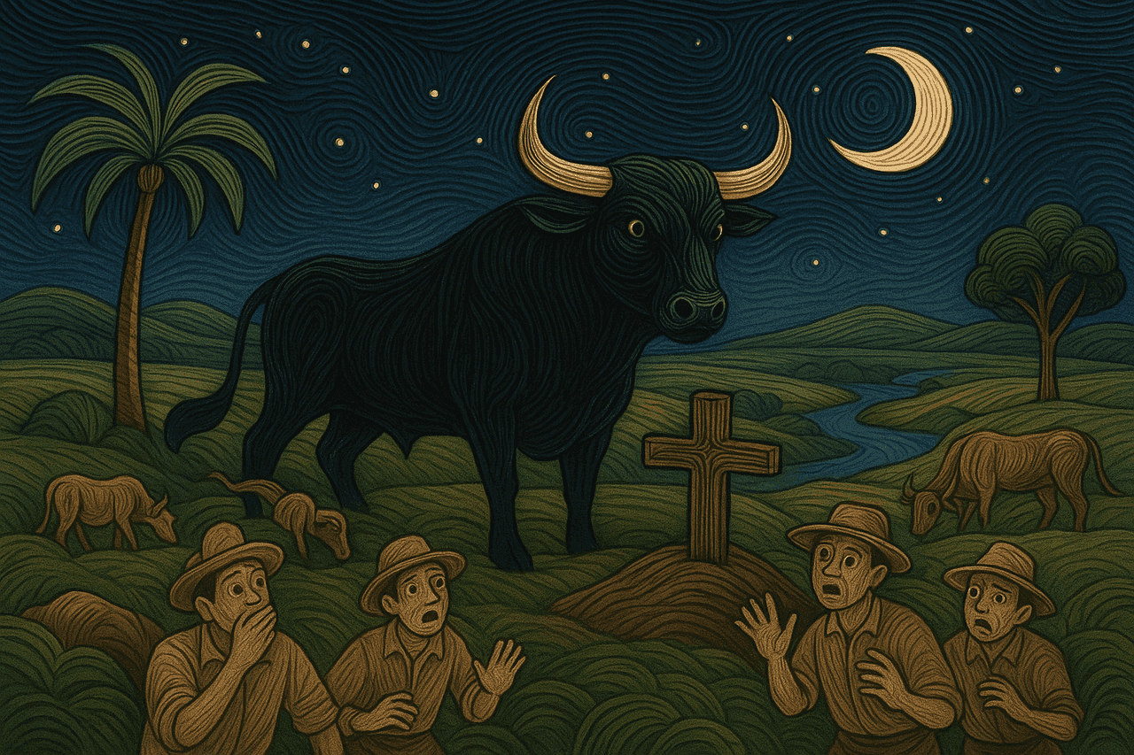 Ilustración de El toro negro Patorreal