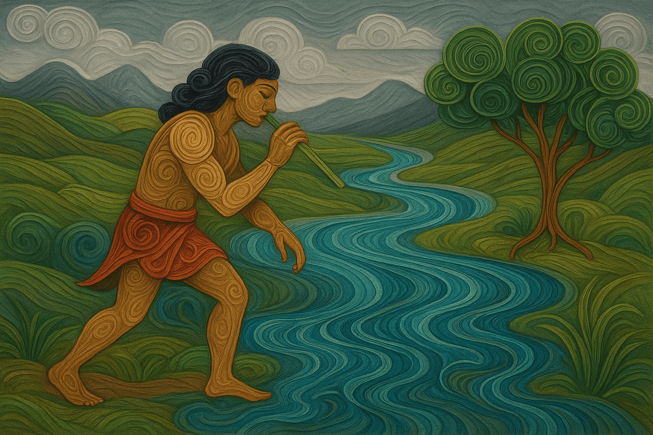 Ilustracion de Formación del río Páez