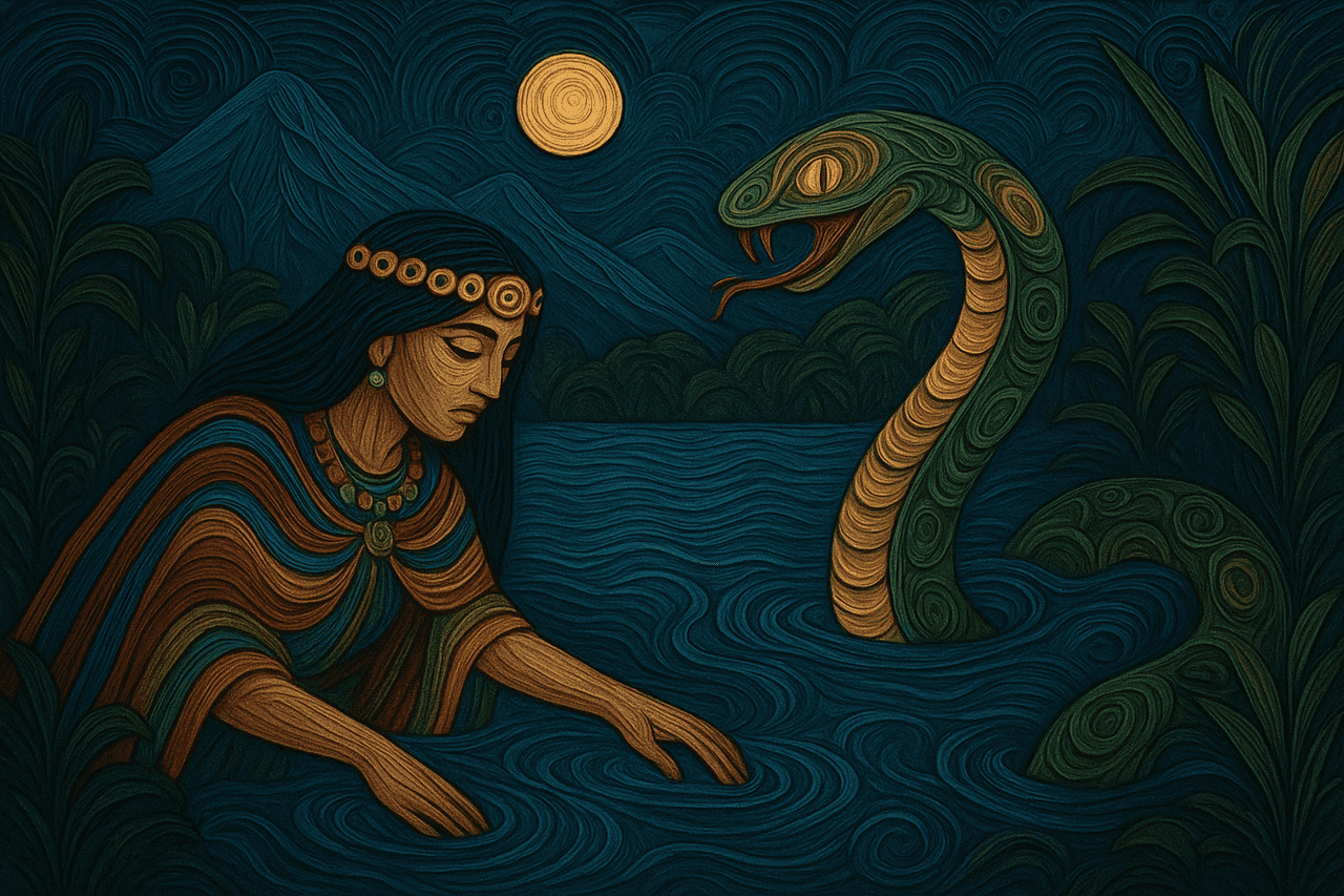 Ilustracion de La cacica de Guatavita