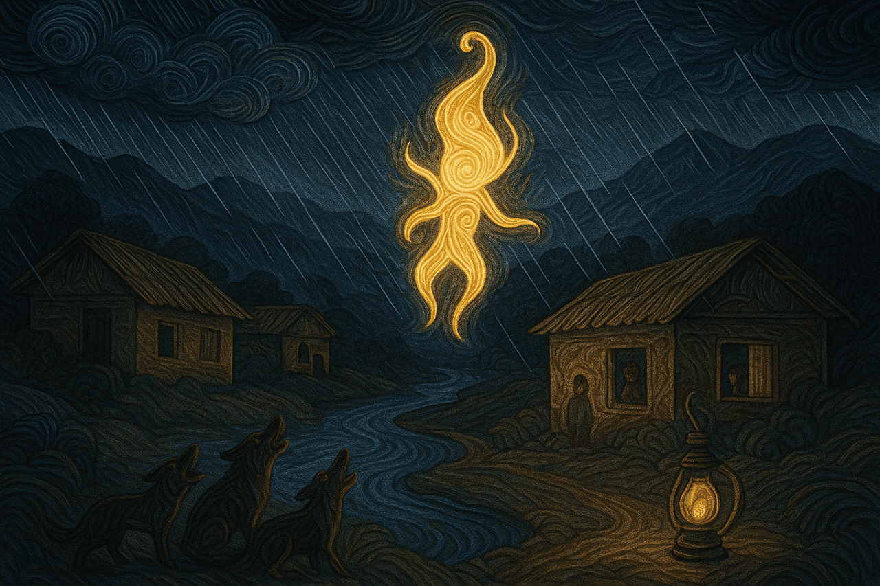 Ilustracion de La lámpara de petróleo