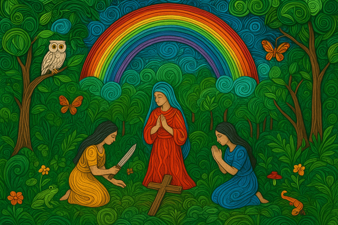 Ilustracion de La Lechuza y el Cuichi de Cuchicuelan.