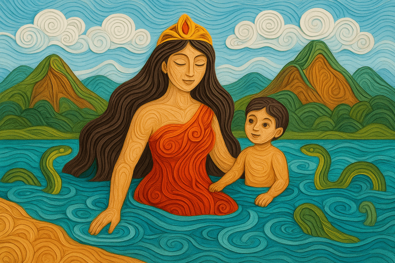 Ilustracion de La madre de los hombres