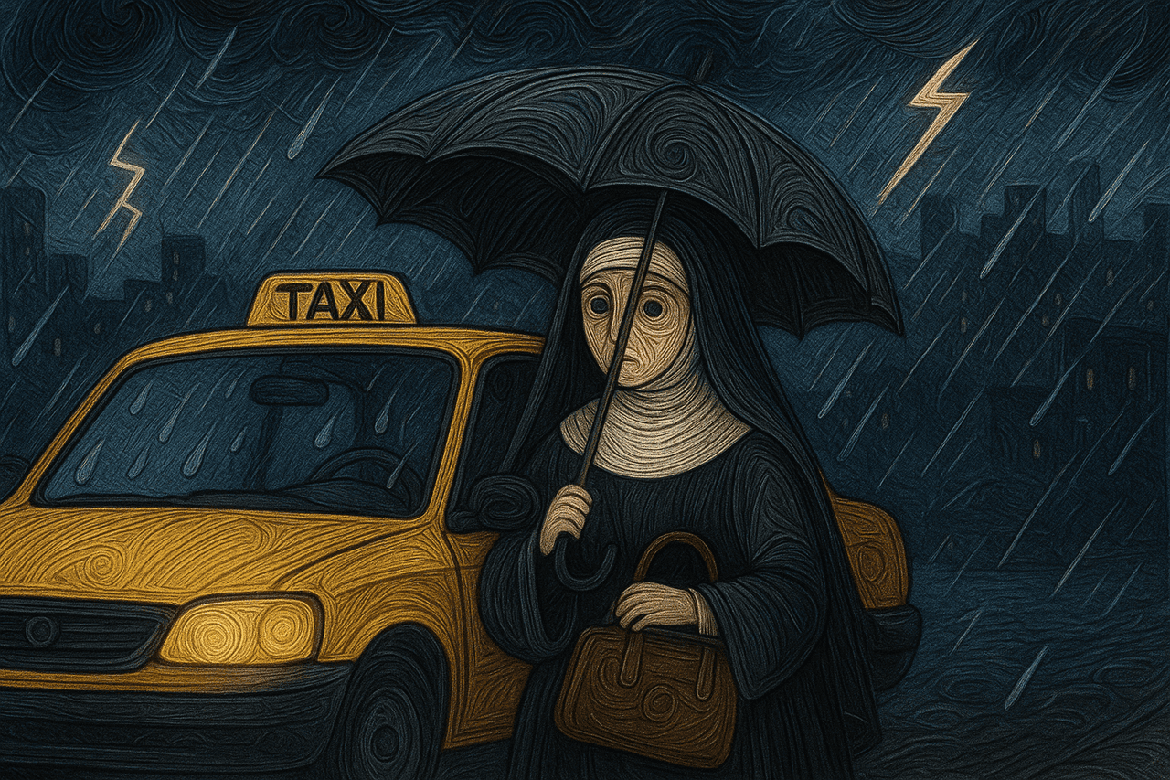 Ilustracion de La monja vidente y el taxista
