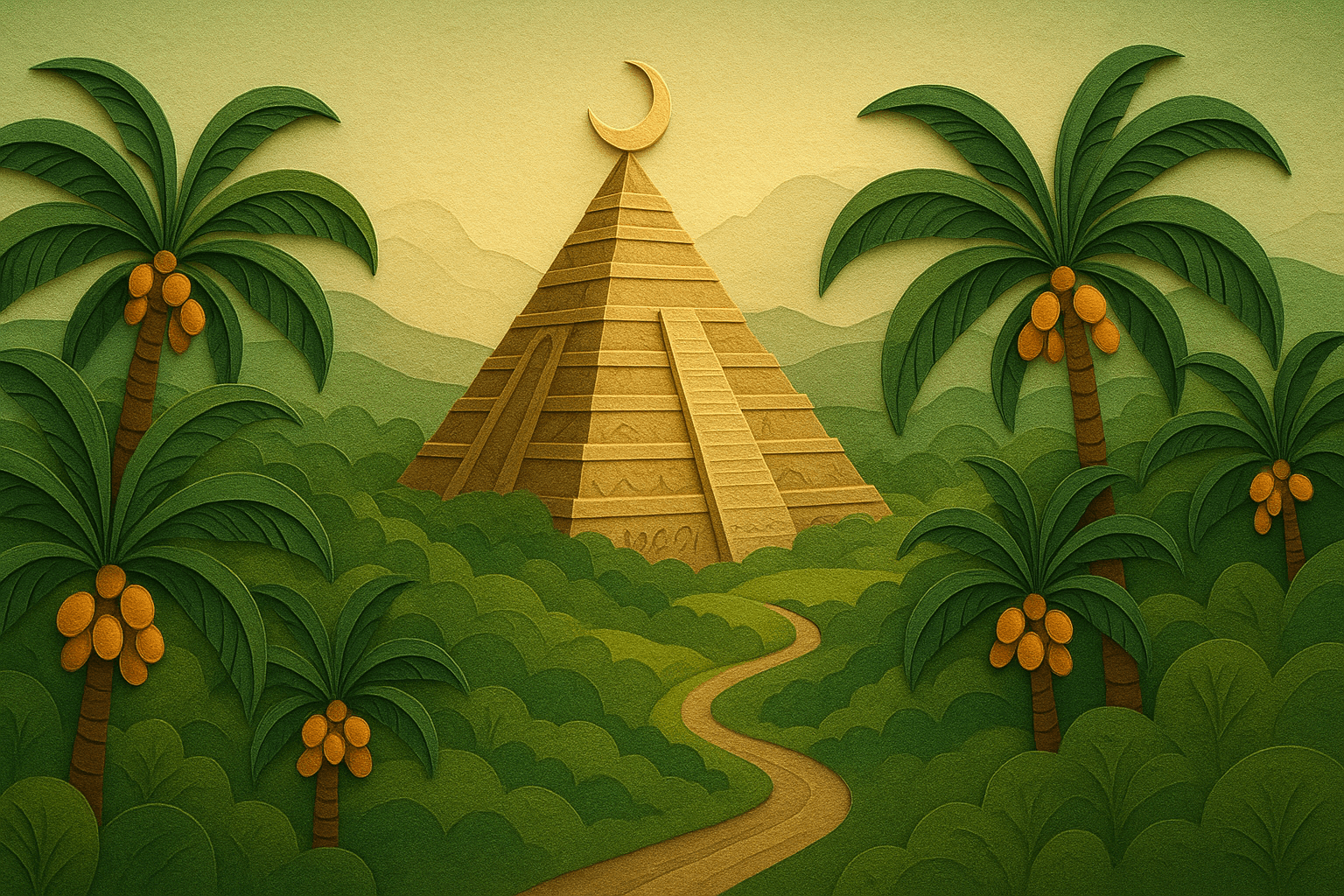 Ilustracion de La Pirámide del Chontaduro