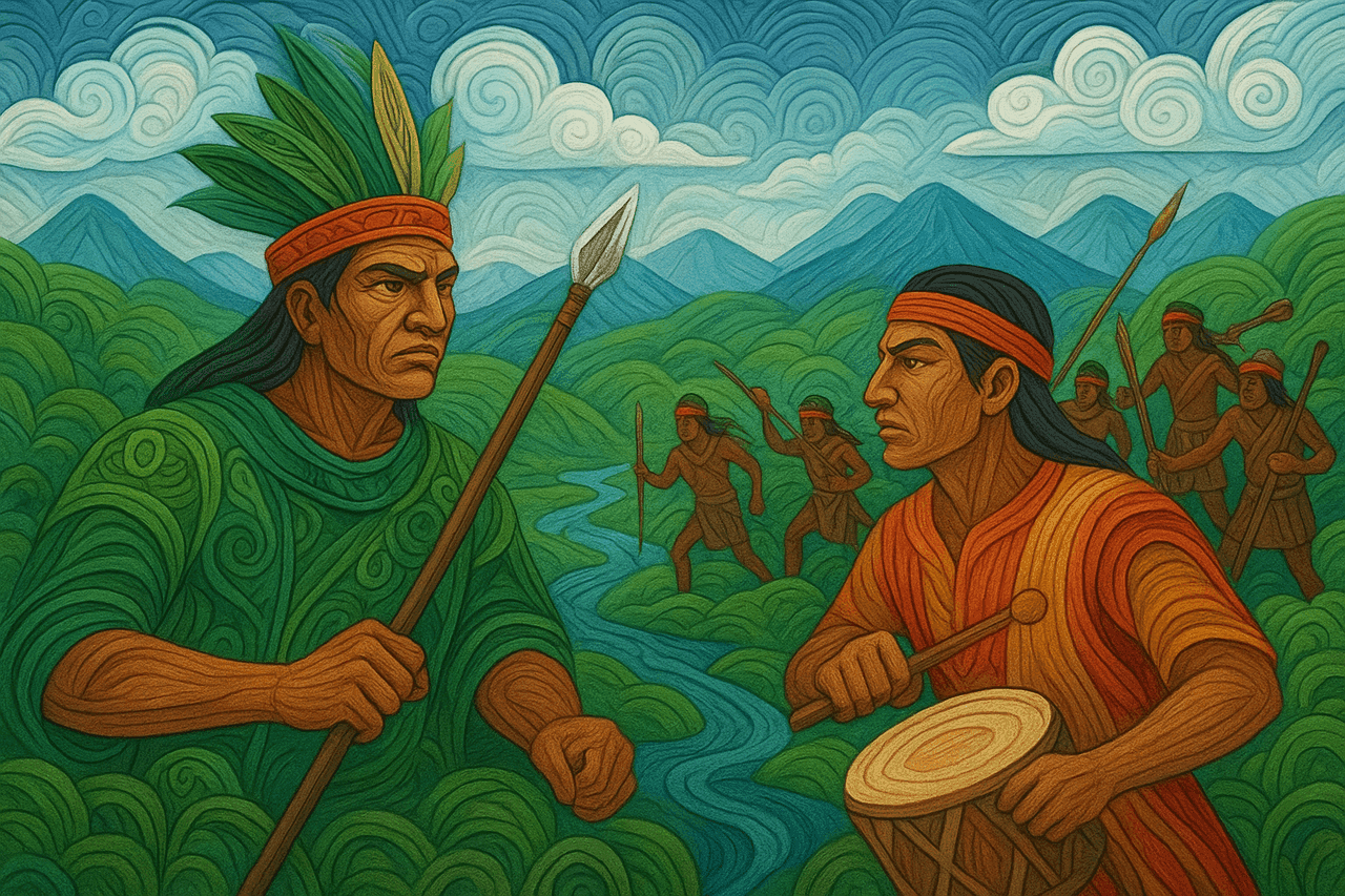 Ilustracion de Llíban y Juan Chiracol