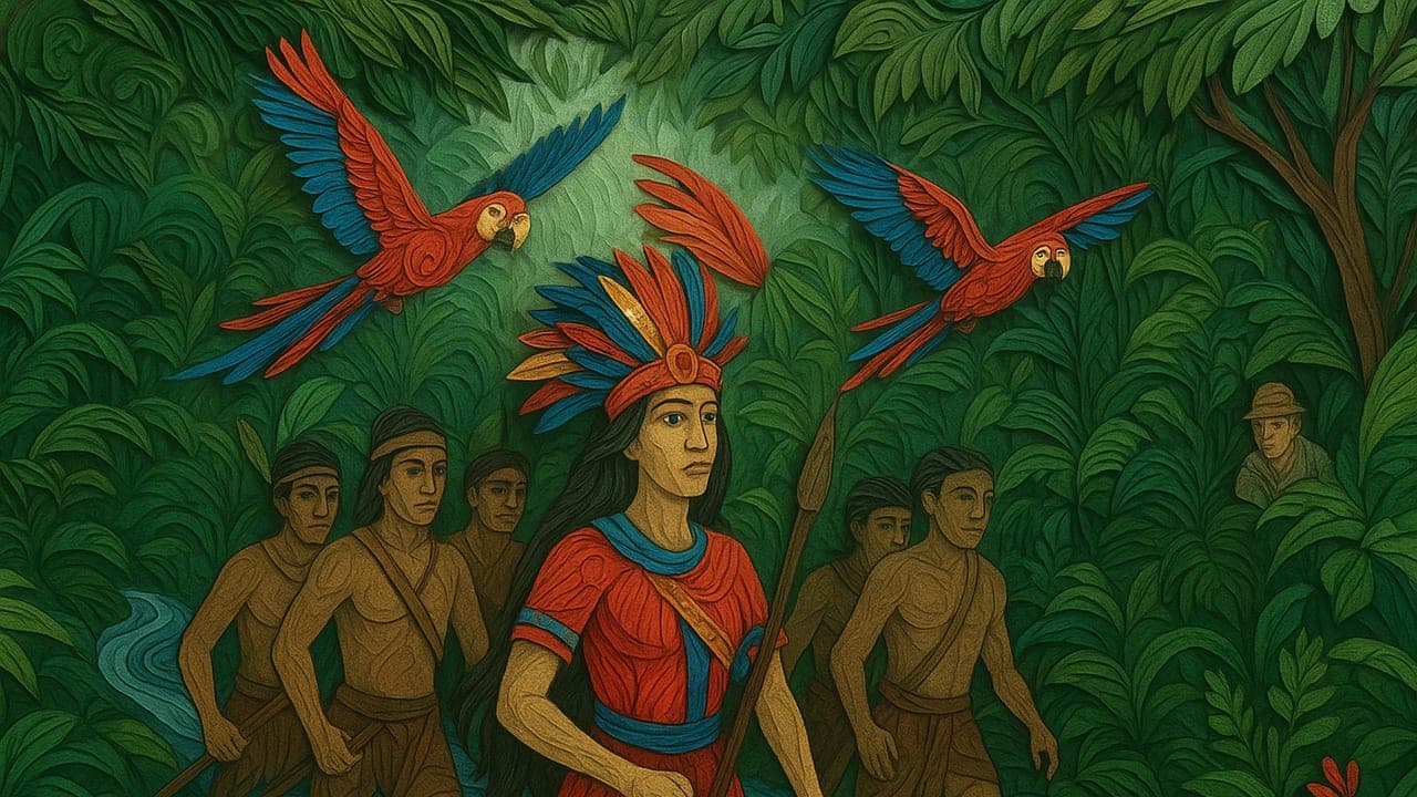 Ilustracion de Los caucheros de la casa Arana