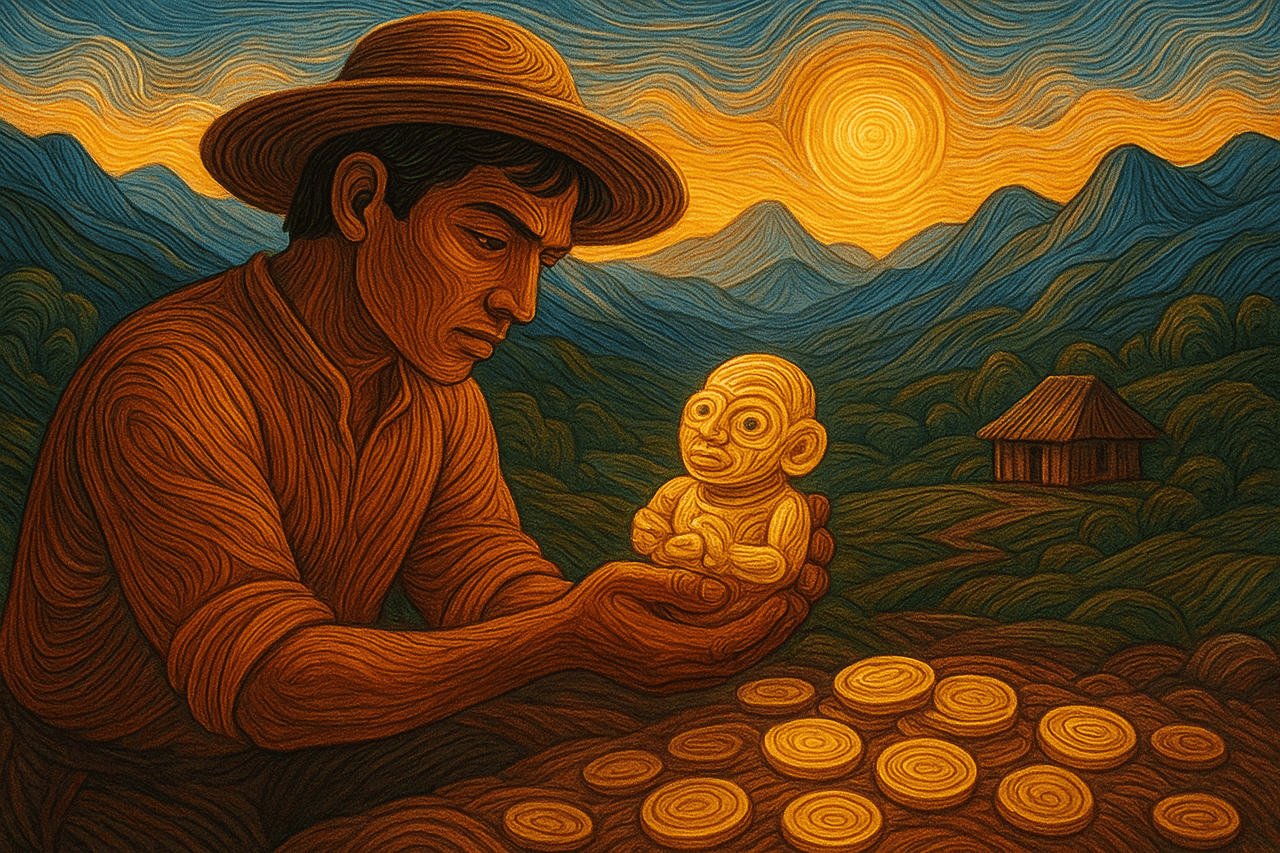 Ilustracion de Los tunjos de la Cantera