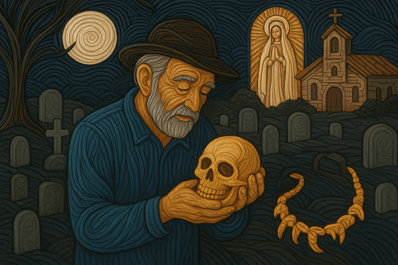 Ilustracion de Macu y el collar de camarones de oro