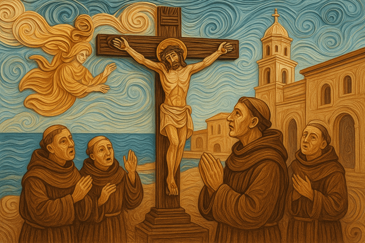 Ilustracion de Templo de Santo Domingo y el cristo de la expiración