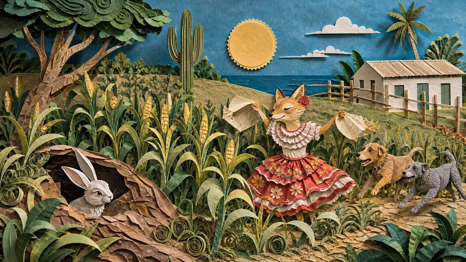 Tía zorra en el maizal de tío conejo