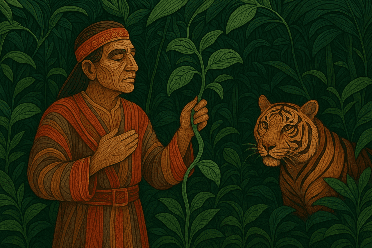 Ilustracion de Unámarai, padre de Yajé