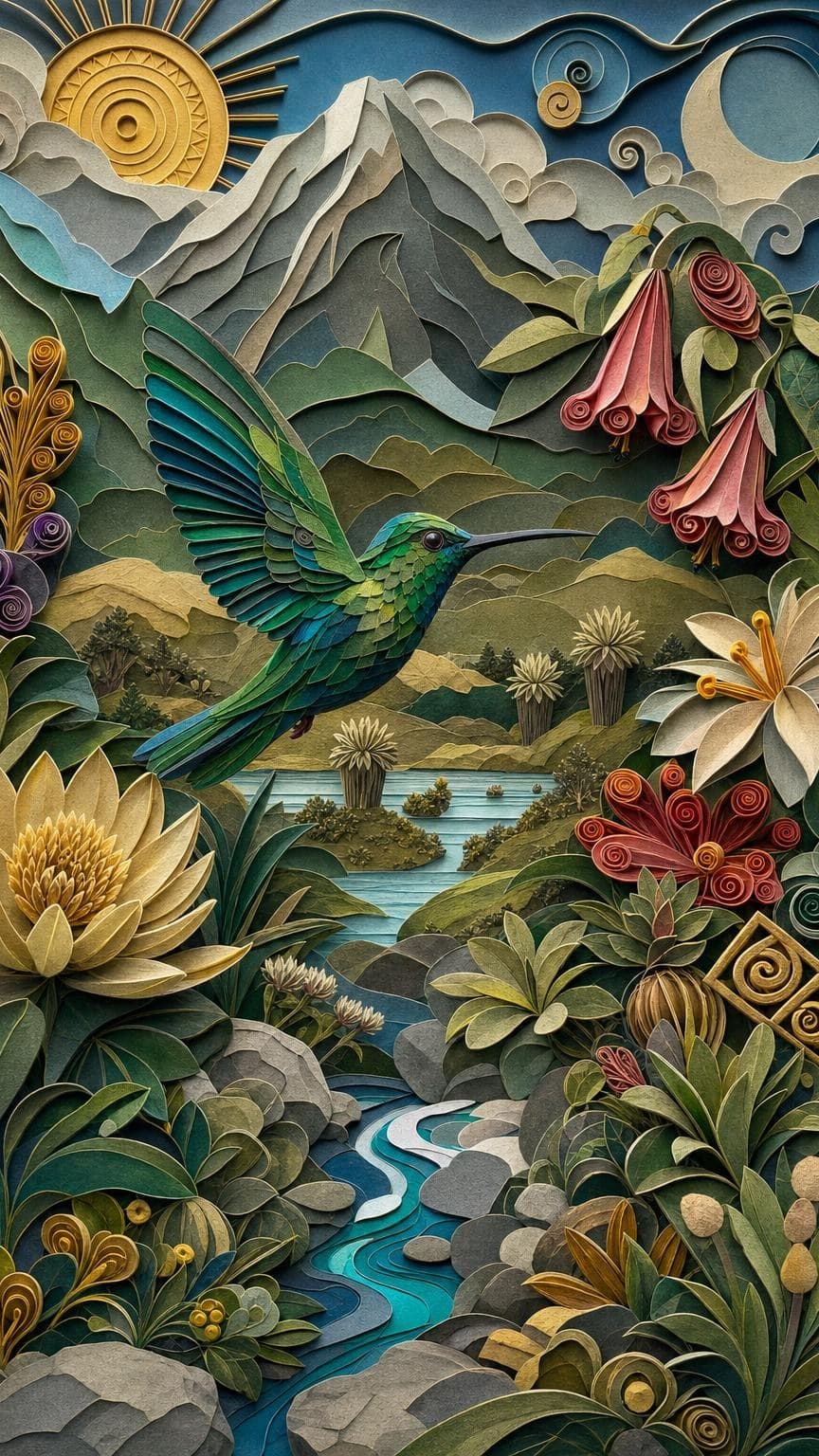Ají, Flor y la creación de los colibríes: segunda escena del relato