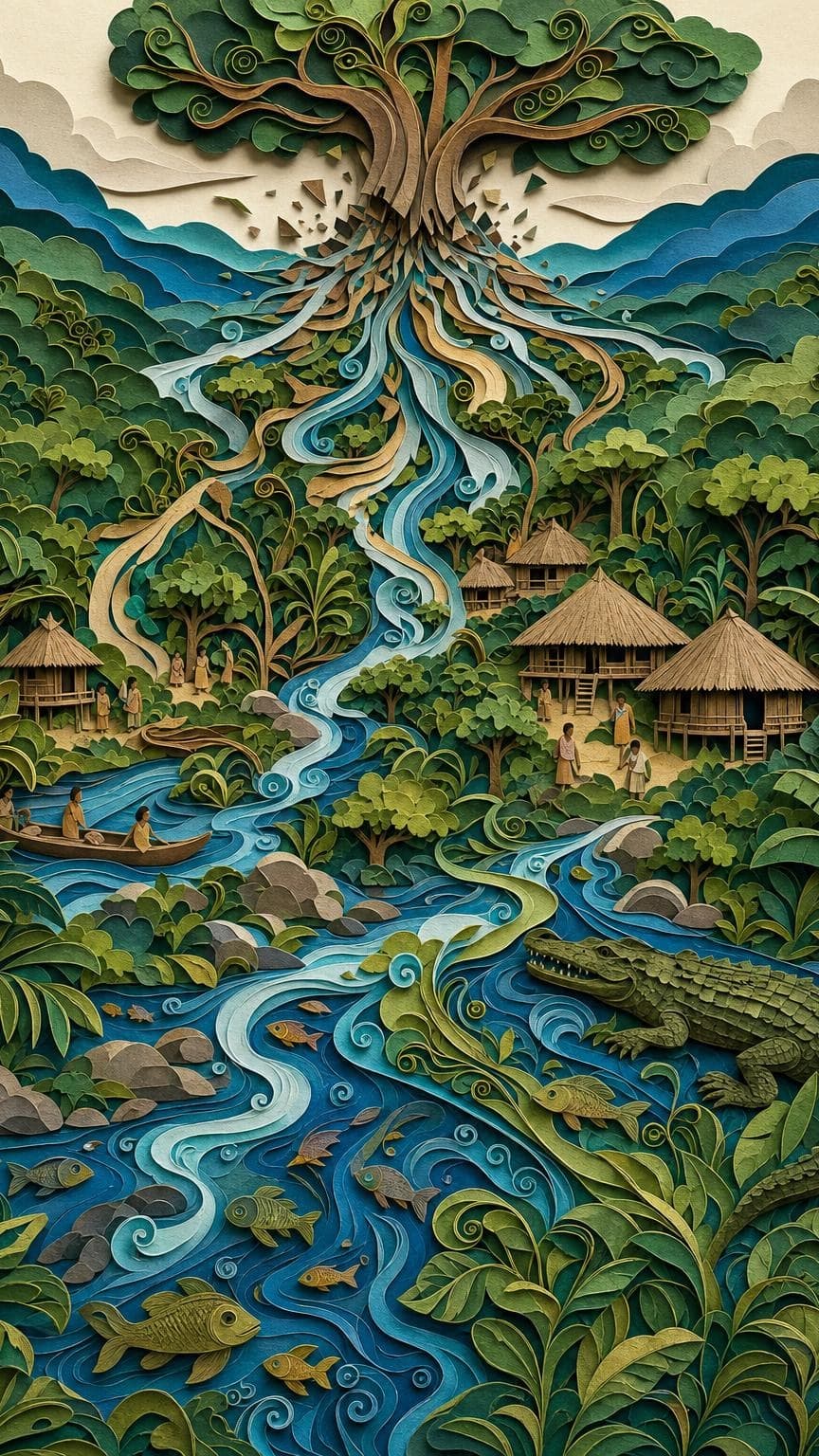 El gran árbol que hizo los ríos: segunda escena del relato