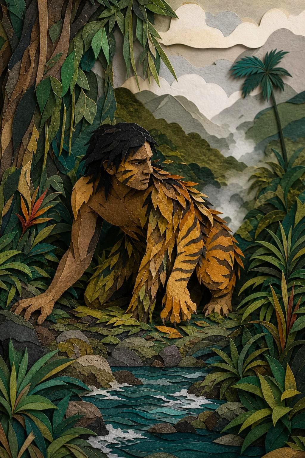El hombre tigre: segunda escena del relato