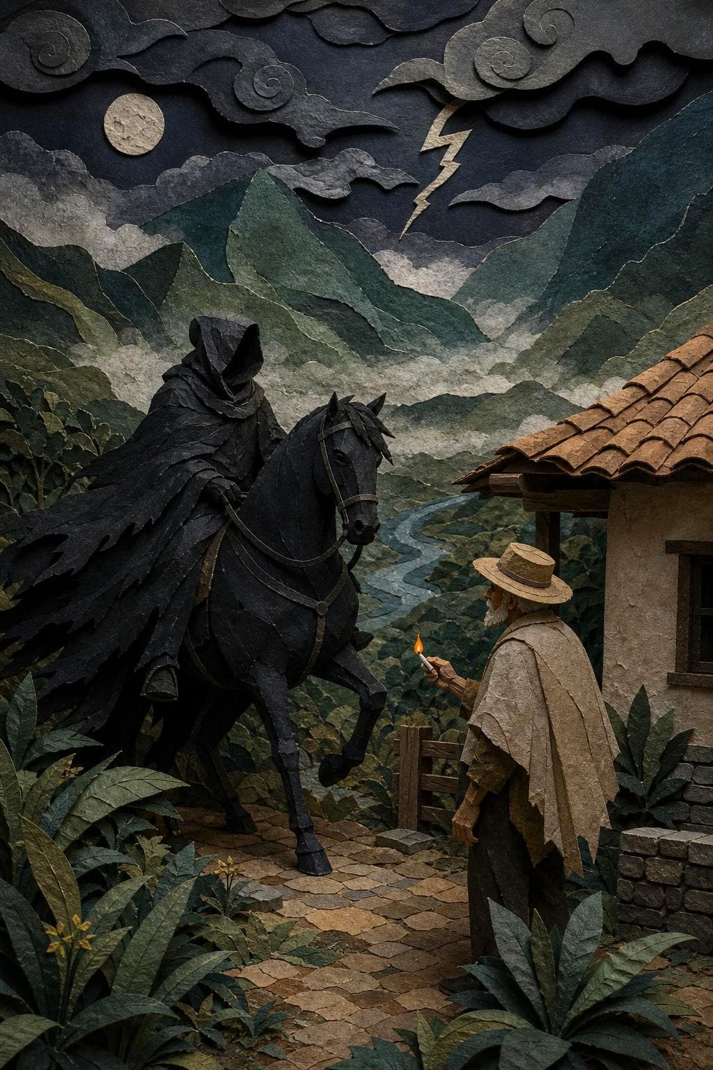 El jinete negro: el acto del relato