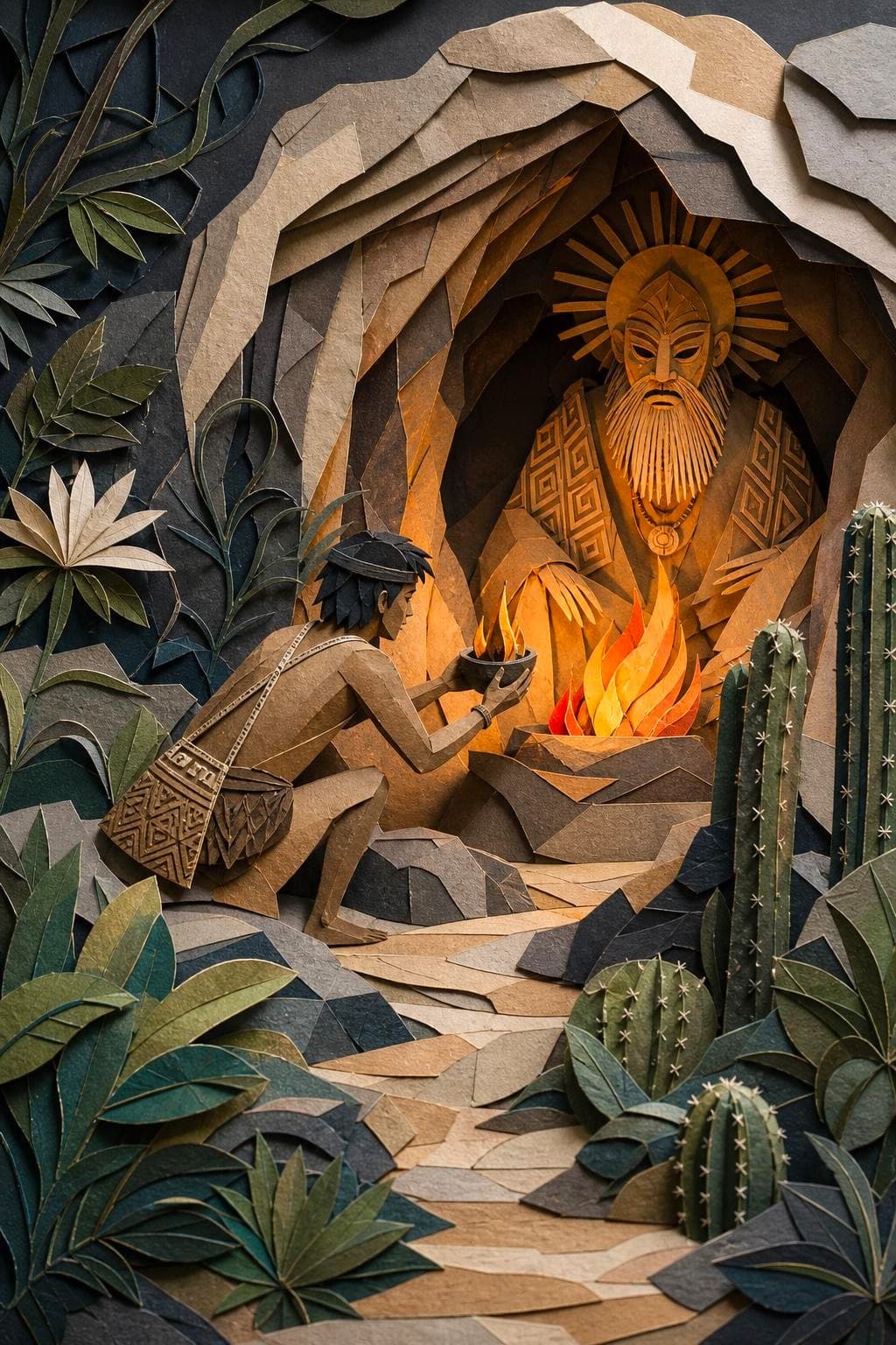 El origen del fuego: segunda escena del relato