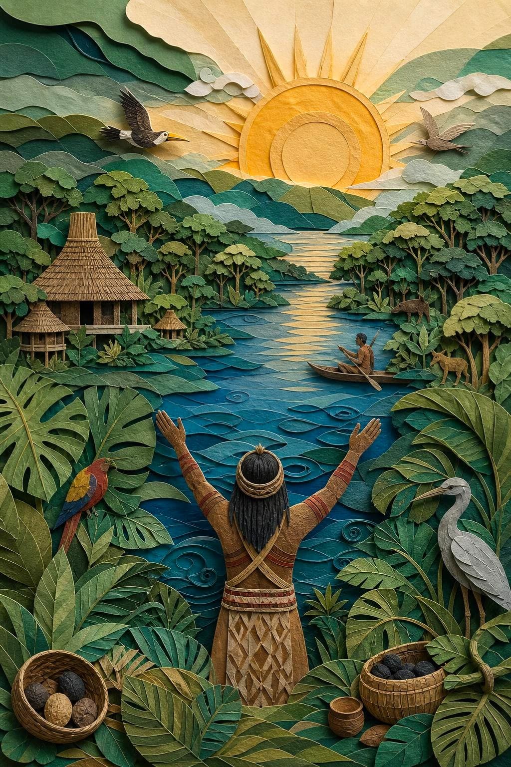 La aparición del sol, del viento y los mares