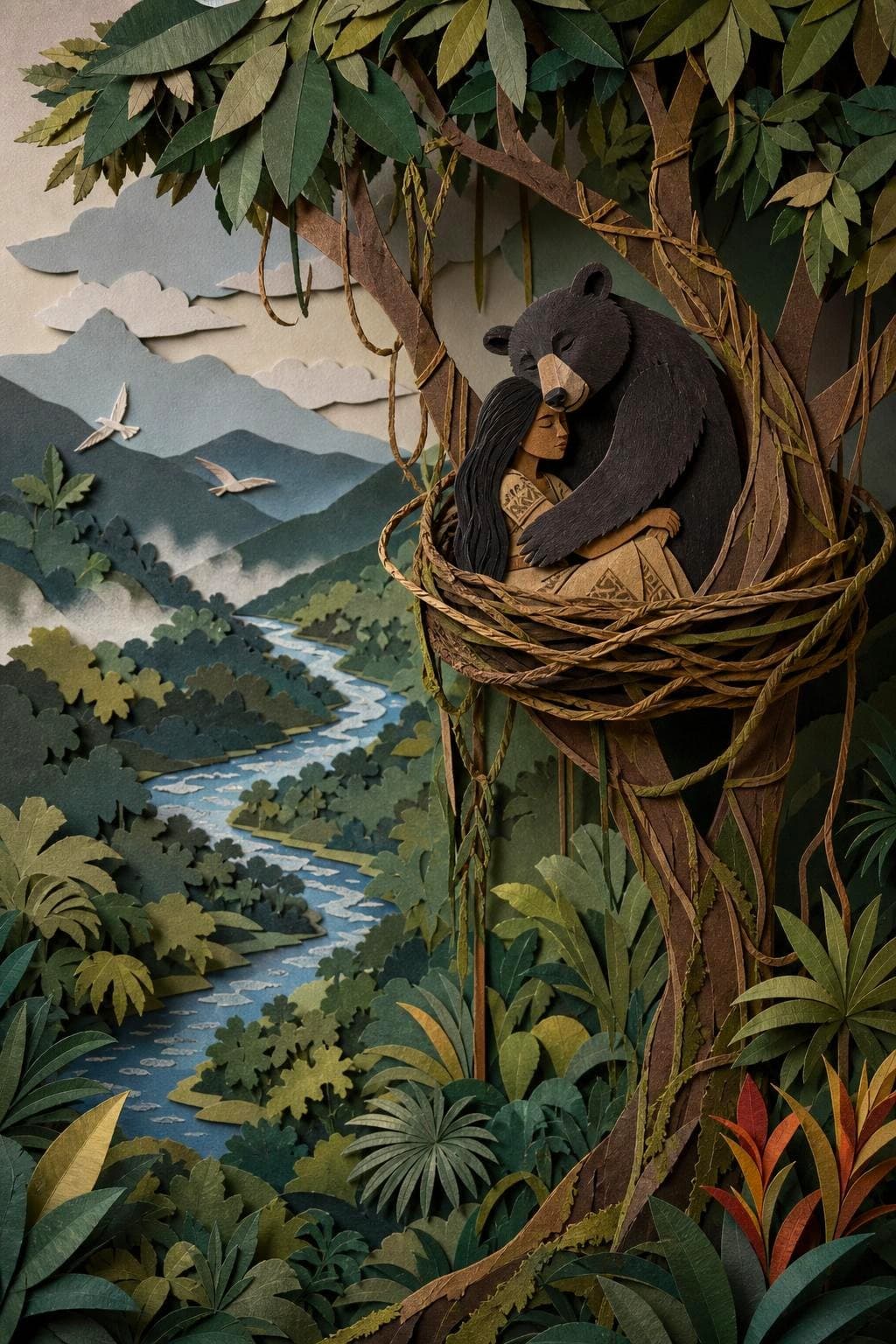 La mujer y el oso: el acto del relato