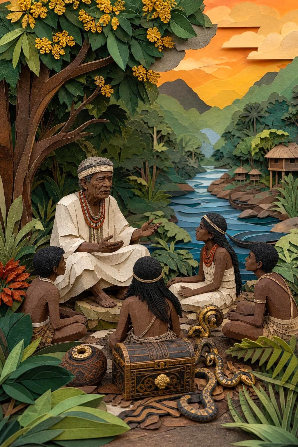 La Waka: poder espiritual de la tierra: el acto del relato