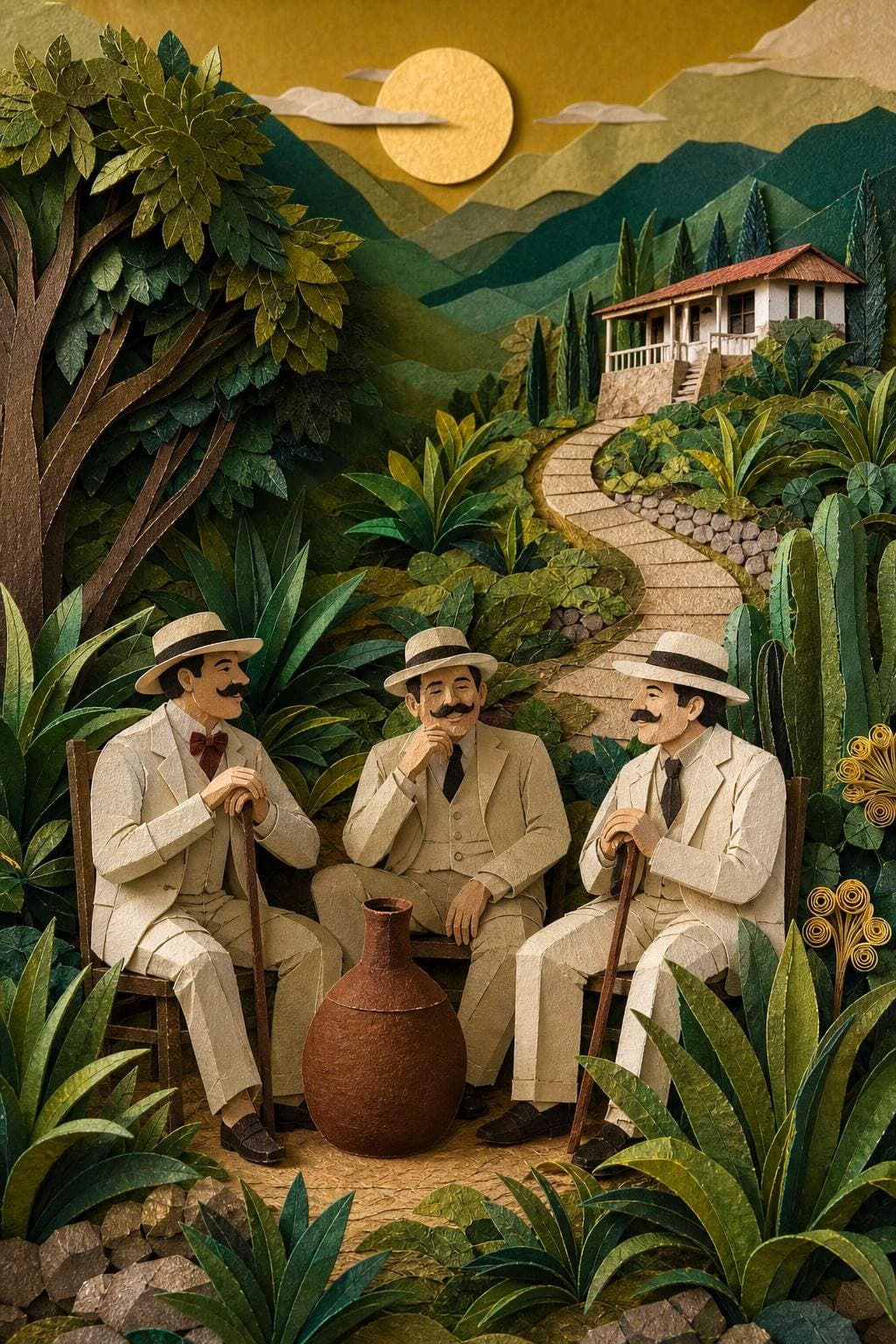 Los tres cachacos y la cantara de Ron Ñeque: segunda escena del relato