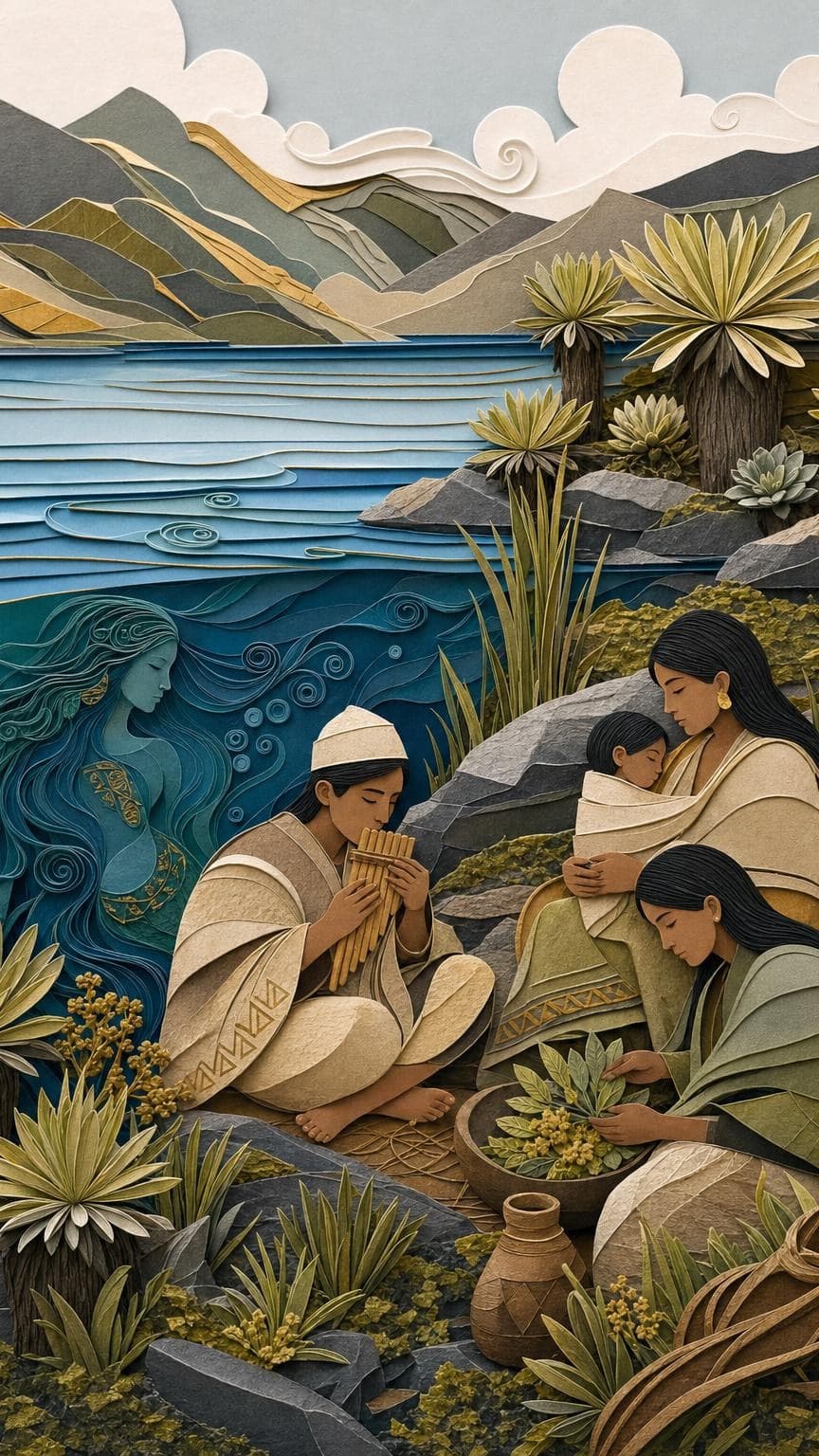 La sirena de la Laguna de La Cocha: segunda escena del relato