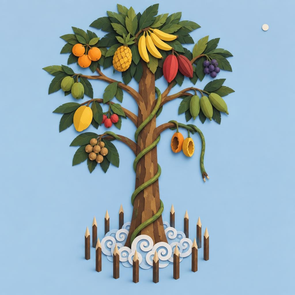 El origen de las frutas: lo que quedó del relato