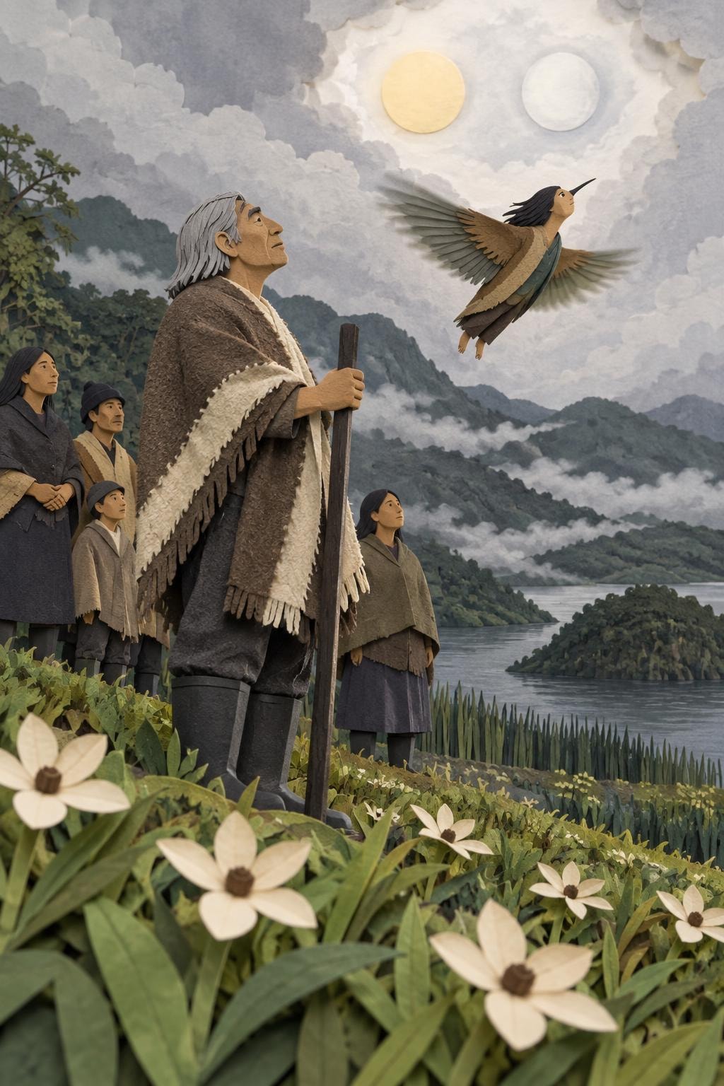 Ají, Flor y la creación de los colibríes: el acto del relato
