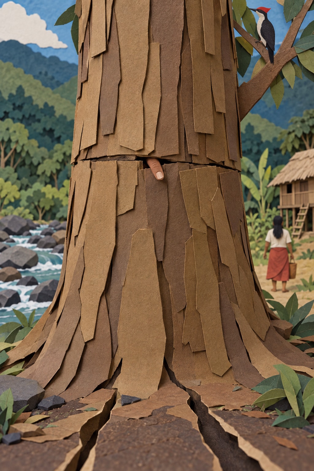El hijo de Karagabí encerrado en el árbol: el acto del relato