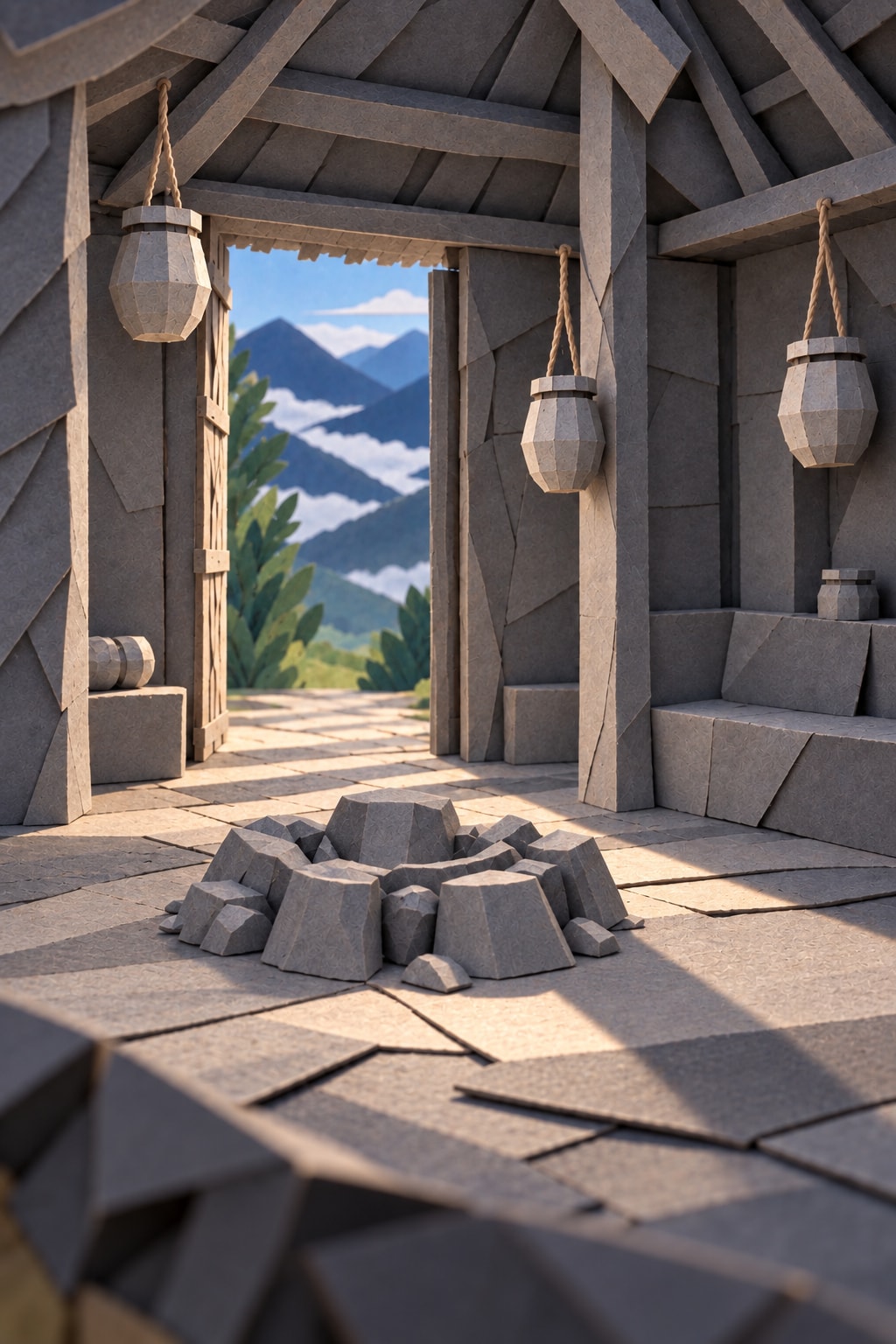 La casa de fiesta petrificada: el acto del relato