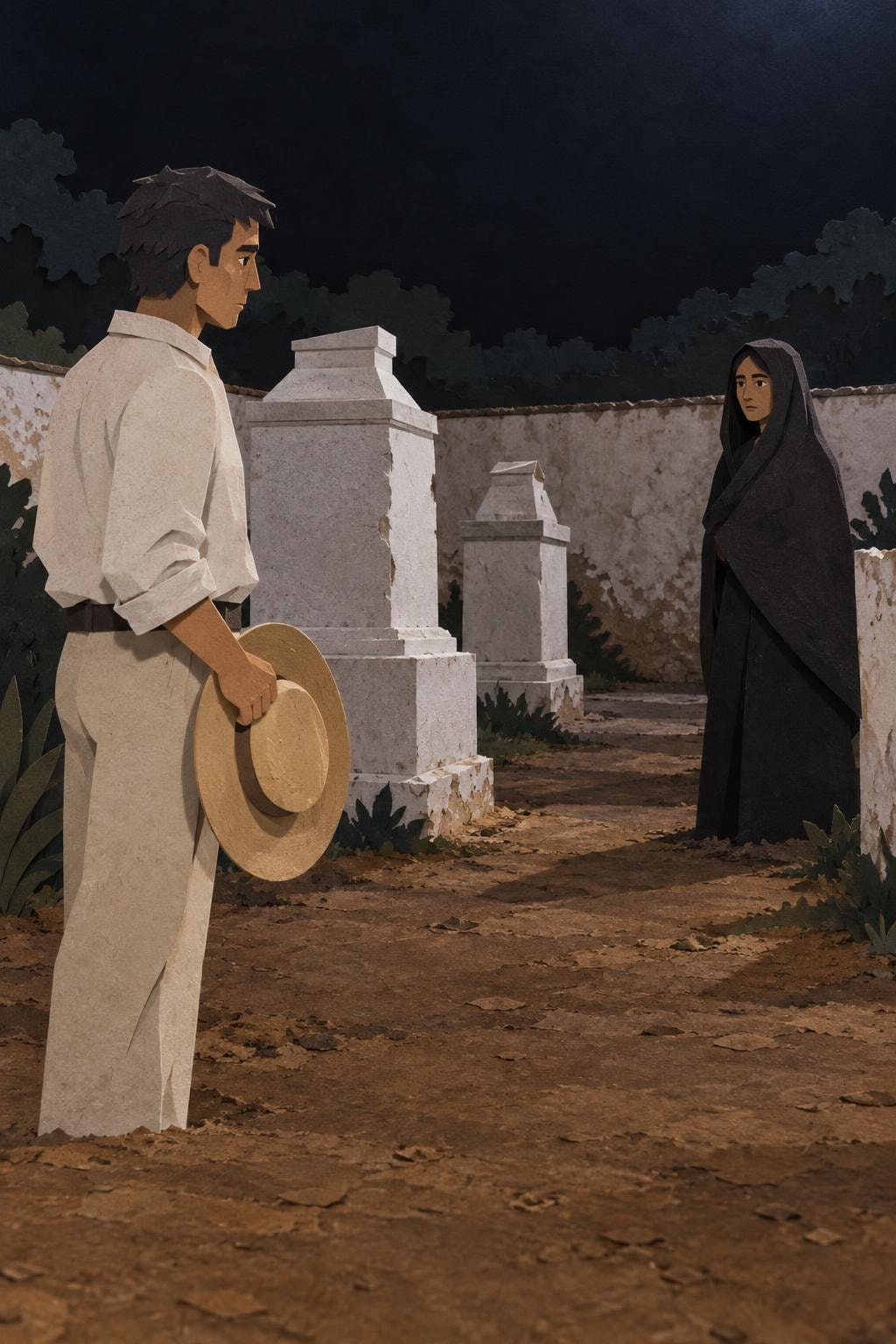 La sayona del cementerio: el acto del relato